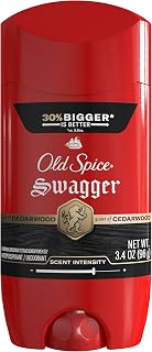 Old Spice Antiperspirant Deodorant for Men, 24/7 Sweat & Odor Protection, 24/7 Lasting Freshness, Invisible Solid, Swagger with Cedarwood Scent, 3.4 oz