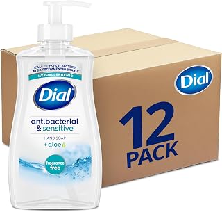 Dial Antibacterial Liquid Hand Soap, Fragrance Free, 11 fl oz, 12-Pack