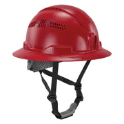 Ergodyne Red / Full Brim Safety Helmet - Type 2, Class C / 1 Head Protection
