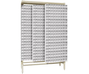 QUANTUM STORAGE SYSTEMS 77" H x 48" W x 18" D / 720 Drawers Free Standing Slider Systems White / Ivory Open Storage Bins
