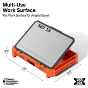 MODbox Tray Work Top by KLEIN TOOLS – Tray Top, Impact Resistant Polymers, Orange/Stainless Steel, Model 54826MB