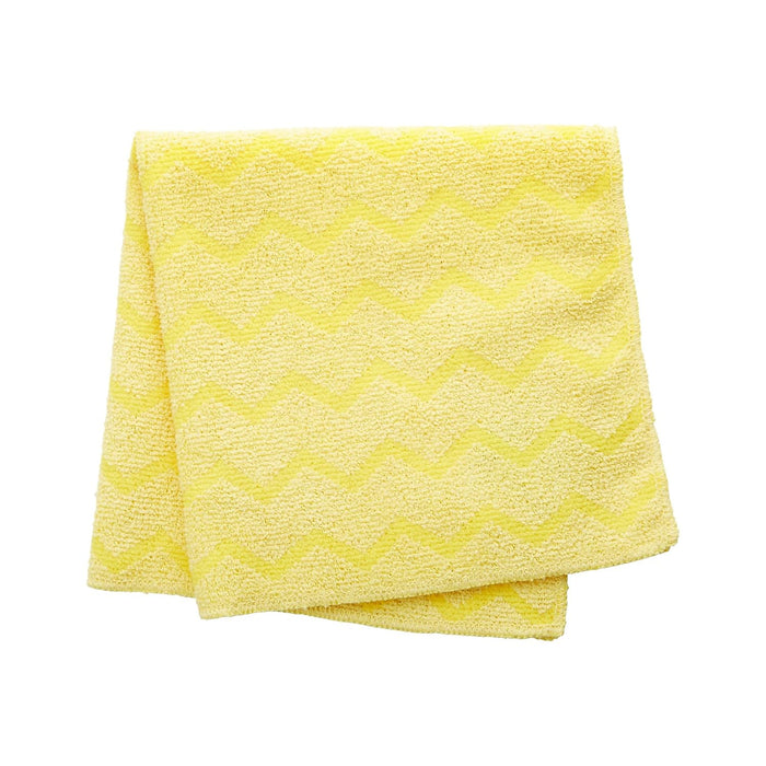 Rubbermaid Commercial Products HYGEN Microfiber Cleaning Cloth, 16-Inch, Yellow, Pack of 12, Multi-Purpose Rag/Towel for Janitorial/Professional Heavy-Duty Cleaning/Scrubbing