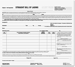 Products - Rediform - Bill of Lading Short Form, 8-1/2 x 7, 3-Part Carbonless, 250 Forms - Sold As 1 Pack - Provides accurate contractural wording for complete documentation. - Punched to store in post binder. -