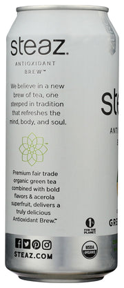 Steaz Green Half / 16 Fl Oz (Pack of 1) / 4 Iced Tea