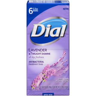 Antibacterial Deodorant Bar Soap by Dial – 3.2 Ounce (Pack of 6), Pack of 6, Model 2342976