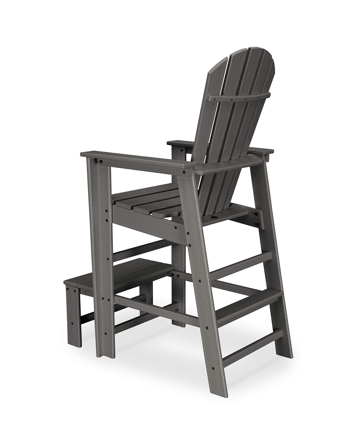 South Beach Lifeguard Chair by Polywood – 26.5 inches (W) x 39 inches (L) x 56.5 inches (H), High Density Polyethylene (HDPE), White, Model SBL30WH