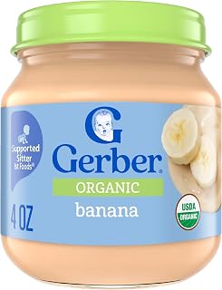 Gerber Stage 1 Organic Banana Baby Food, 4 Oz, 10 Pack