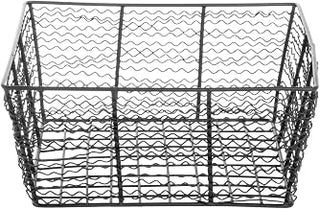 HUBERT Wire Storage Basket Black Steel- 12 3/16 L x 12 3/16 W x 5 1/2 H