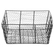 Wire Storage Basket Black Steel- 12 3/16 L x 12 3/16 W x 5 1/2 H by HUBERT – Alloy Steel, Black, Model 37115