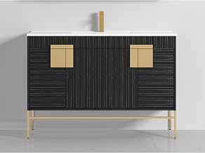 47" Tennant Minimalistic Dawn Gray Single Sink Bathroom Vanity Grey Modern Contemporary Painted Includes Hardware