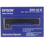 Genuine (ERC-22B) Black Ribbon Cartridge For: M by Epson – Model C43S015358