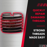 E-Z LOK Pack of 10 / 10 / 1/4-20 Internal Threads, 1/2-13 External Threads, 0.484 Length Thread Locking Inserts