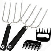 MTNZXZ Turkey Lifting Forks and Meat Claws Set, Stainless Steel, Silver