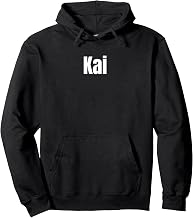 Kai Name Personalized First Names Epic Minimal Text Pullover Hoodie