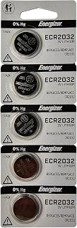 Energizer CR2032 Replacement Batteries for Cayeye, Sigma, Knog, Planet Bike & Many Others, Card of 5