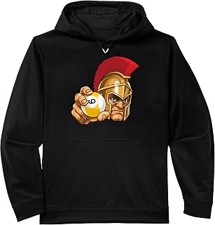 Spartan Trojan Roman 9 Ball Pool Warrior Gladiator Cartoon Performance Hoodie