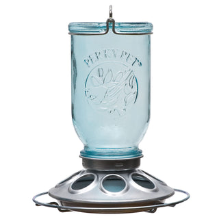 Mason Jar Wild Bird Feeder by Perky-Pet – No Size, 1 pounds, Glass, Blue