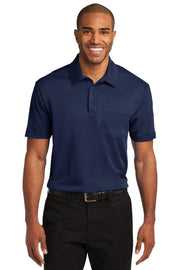 Unisex Silk Touch Performance Pocket Polo Navy by Port Authority – X-Large, Polyester,Silk, Navy, Model SNM-925535