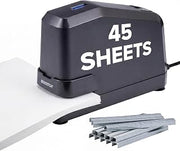Bostitch Office Impulse Heavy Duty Electric Stapler Value Pack, 45 Sheet Capacity, Includes 5,000 Staples, No-Jam, Faster Stapling, Black