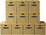 Bankers Box 10-Pack Large Classic Moving Boxes with Reinforced Handles | Pack bulky household items with large moving boxes built for easier carrying and dependable protection.