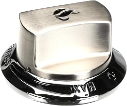 Knob, Burner Vlave Max-Simmer - Genuine OEM Replacement Part by American Range – Stainless Steel, Model R32314
