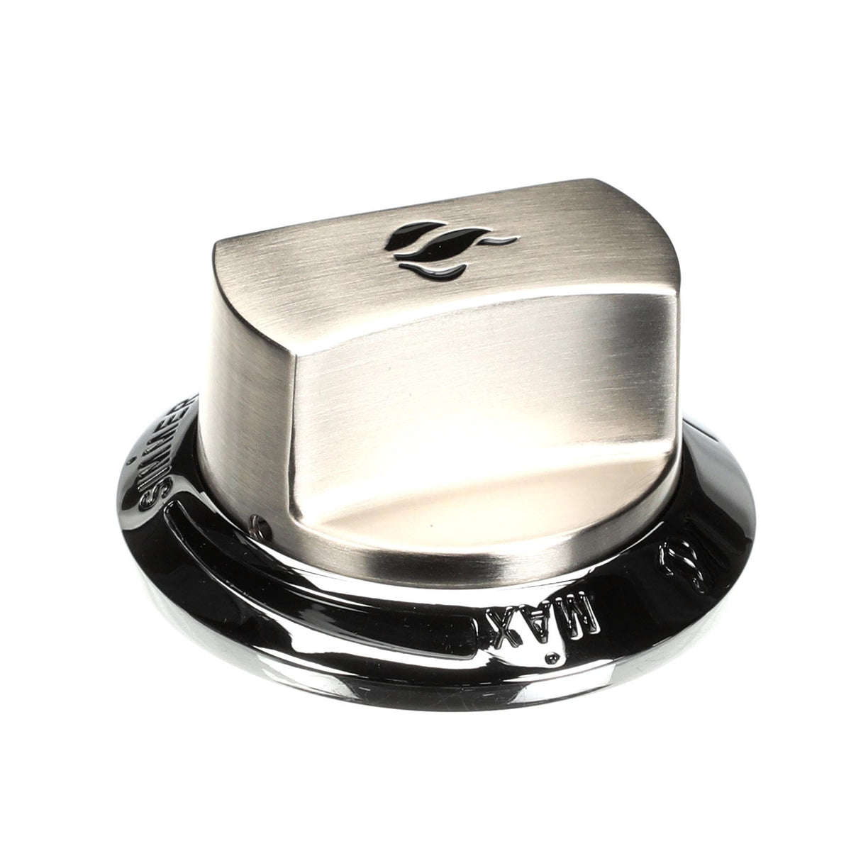 Knob, Burner Vlave Max-Simmer - Genuine OEM Replacement Part by American Range – Stainless Steel, Model R32314