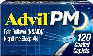 Advil PM Caplets, Ibuprofen 200mg, Sleep Aid, 120 Count