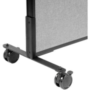 24-1/4"W x 45" H Mobile Office Partition Panel by Global Industrial – Alloy Steel, Grey, Model 694952MGY