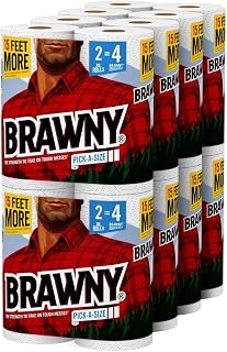 Brawny Paper Towels, 16 XL Rolls, Pick-A-Size, White, 16 = 32 Regular Rolls