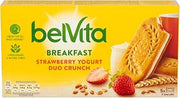 Kraft Belvita Strawberry Yogurt Crunch Pack of 8 (8 Boxes of 5 bars, Total 40 Bars)