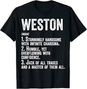 First Name Shirt Weston Definition Personalized Name Funny T-Shirt