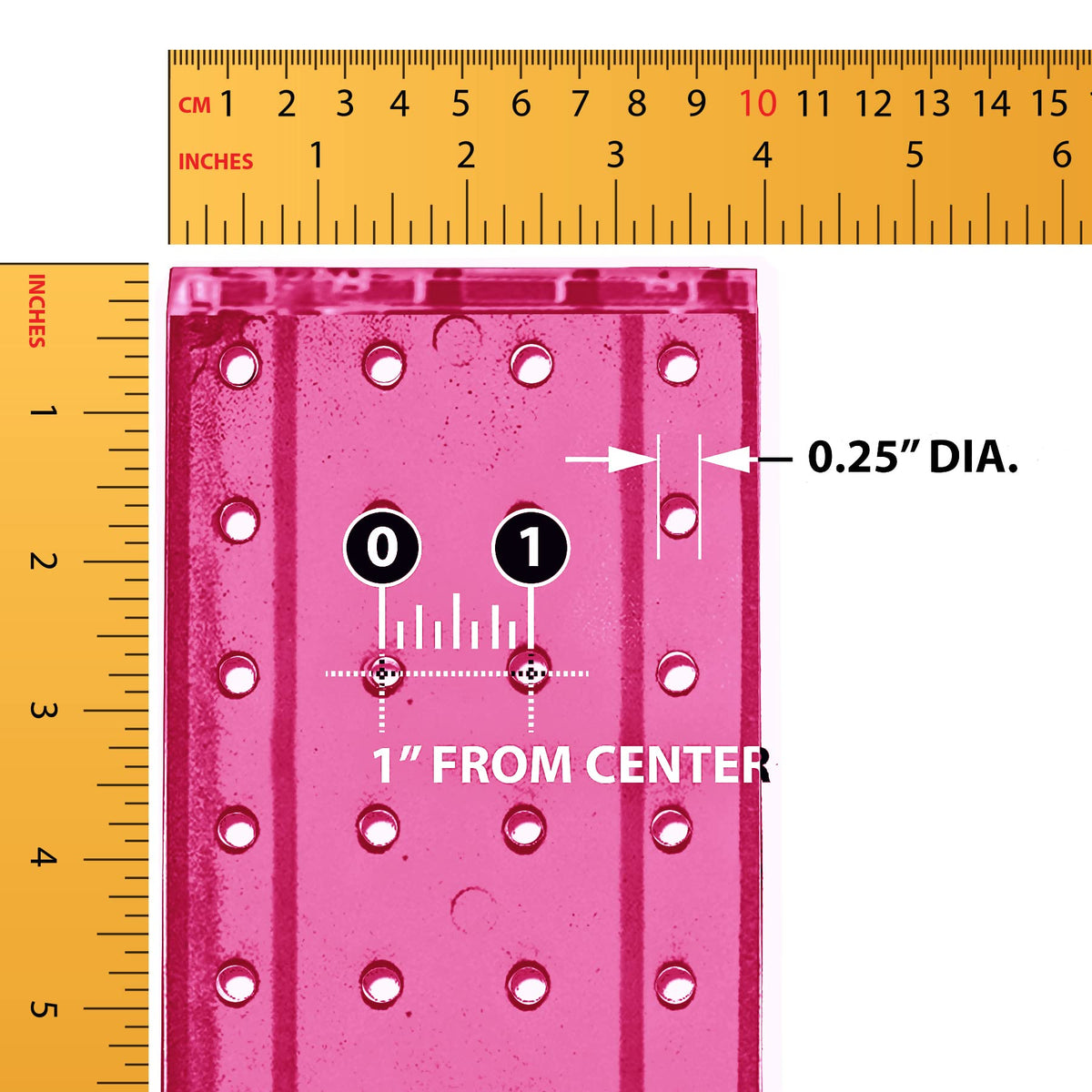 Azar Displays 2 inches x 4 inches x 13 inches / Pink / Pegboard + Hooks Pegboard Hooks