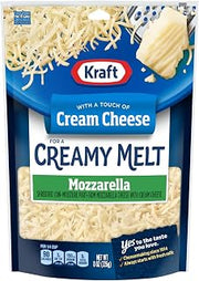 Kraft Natural Shredded Mozzarella with Philadelphia Cream Cheese (8 oz Bag)