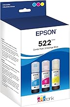 Epson 522 EcoTank Ink Ultra-high Capacity Bottle Color Combo Pack (T522520-S) Works with ET-2720, 2800, 2803, 2840, 4700, 4800, 4810