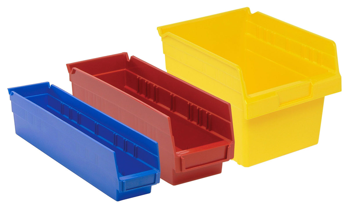 Quantum Storage QSB110 Hanging Plastic Shelf Bin Storage Containers - 17-7/8" x 11-1/8" x 4" - 8 Pack by QUANTUM STORAGE SYSTEMS – 18L x 12W x 4H, 796.02 cubic_inches, Plastic