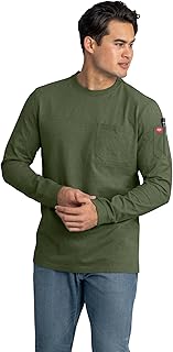Red Kap Men's Long Sleeve Heavyweight Slim Fit Cotton T-Shirt