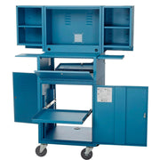 Fold Out Computer Security Cabinet by Global Industrial – Alloy Steel, Blue, Model 695429BL