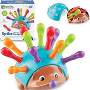 Learning Resources Spike The Fine Motor Hedgehog - Toddler Montessori Toys, Stacking Shape, Gifts for Boys and Girls, Sorting and Matching Skill Activities, Educational Games, Kindergarten