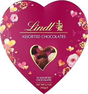 Lindt Valentine's Gourmet Heart Assorted Chocolate Candy Truffles, 5.7 oz.