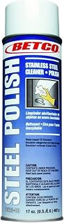 Betco Aerosol Stainless Steel Cleaner and Polish, Foaming, 16 oz (454 g)