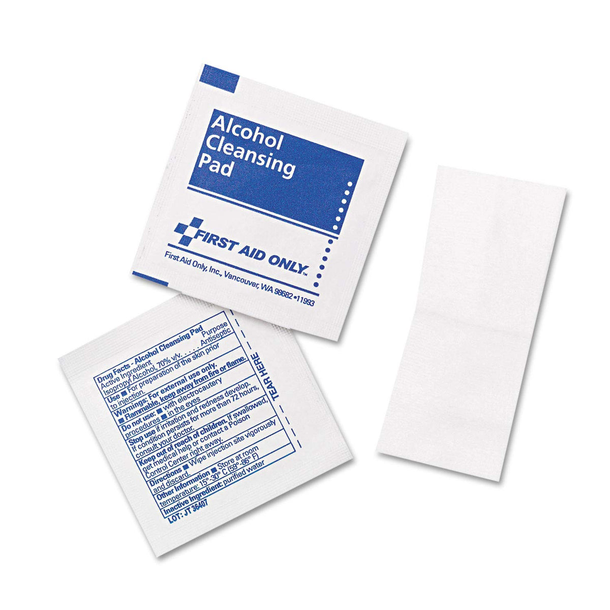 Alcohol Cleansing Pads by First Aid Only – 1 Count (Pack of 20), Bamboo, White, Pack of 20, Model FAE-4001