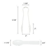 6" scallop grip tong by Thunder Group – 6, Polycarbonate, White, Model PLSGTG006WH