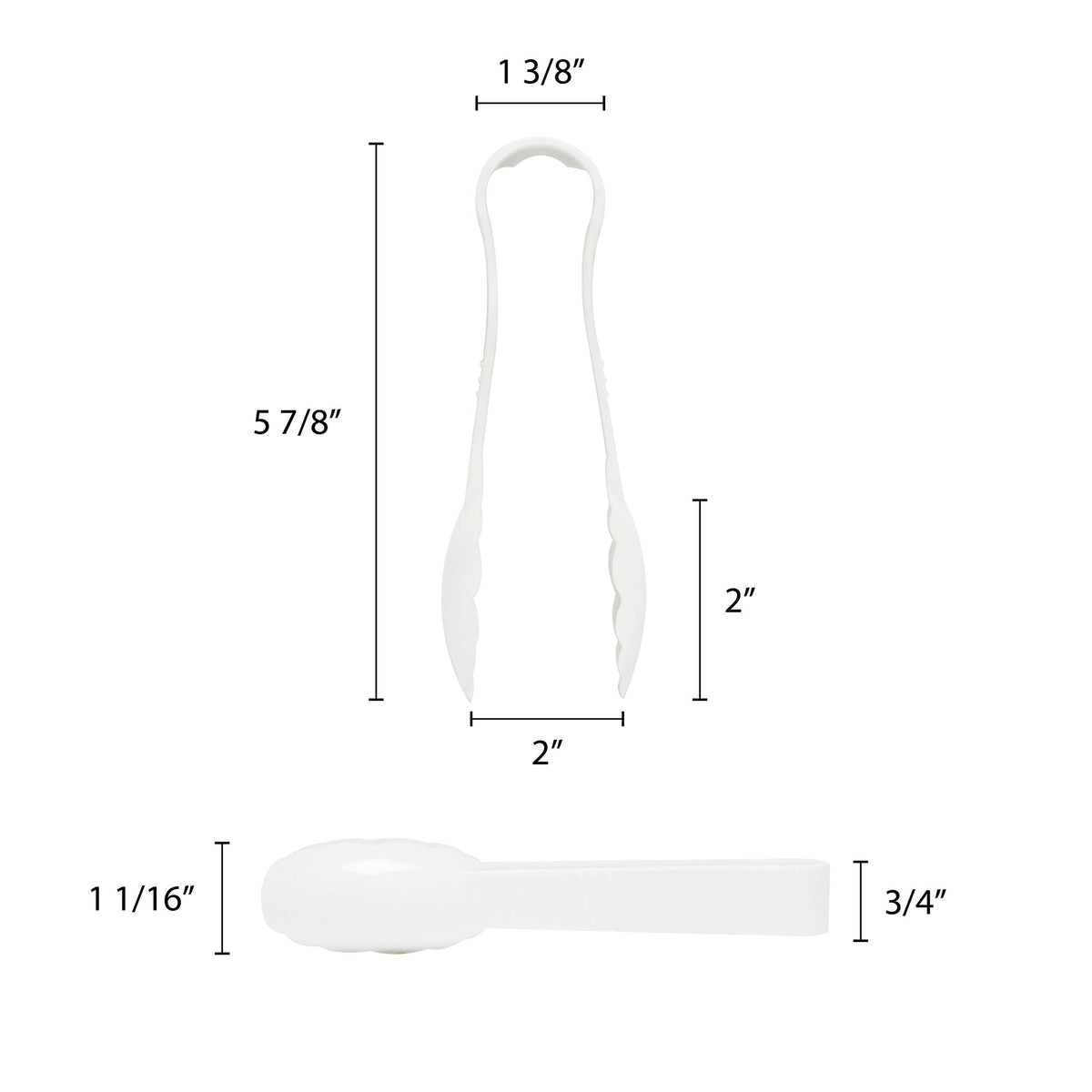 Thunder Group 6 / White / Serving Tongs Tongs