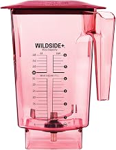 Blendtec 90oz WildSide Commercial Jar, 44oz Blending Capacity, Red | Commercial Grade Five Sided Replacement Blender Jar; Compatible with Blendtec Blenders; Colored for Allergen Identification