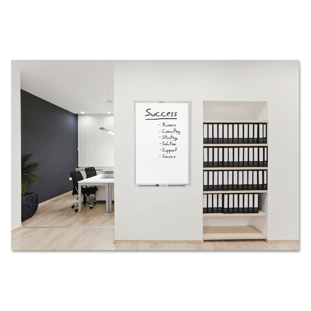 Quartet Silver / 96"W x 48"H / Nano-Clean Magnetic Dry Erase Boards