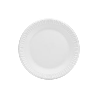 Dart 7PWCR 7 in White Unlaminated Foam Plate (Case of 1000)