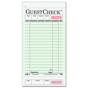 National Checking Company 525 Guest Check Pad, Receipt Stubs, 3 1/2 x 6 3/4, One-Part Carbonless, 50 Forms (Case of 2500 Shee