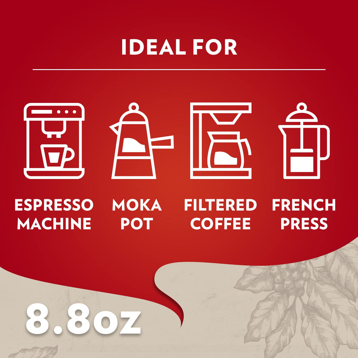 Lavazza Qualita Rossa / 8.8 Ounce (Pack of 20) / 20 Ground Coffee