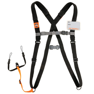 Squids 3138 Barcode Scanner Padded Harness by Ergodyne – Large, Synthetic Rubber, Black, Model 19189