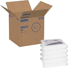 KIMTECH 06179 W5 Critical Task Wipers, Flat Double Bag, Spunlace, 9x9, White, 100 per Pack (Case of 5 Packs)